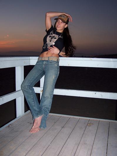 Female model photo shoot of jazzy_tiffie in Just hanging out by beach w/ my digital cam...