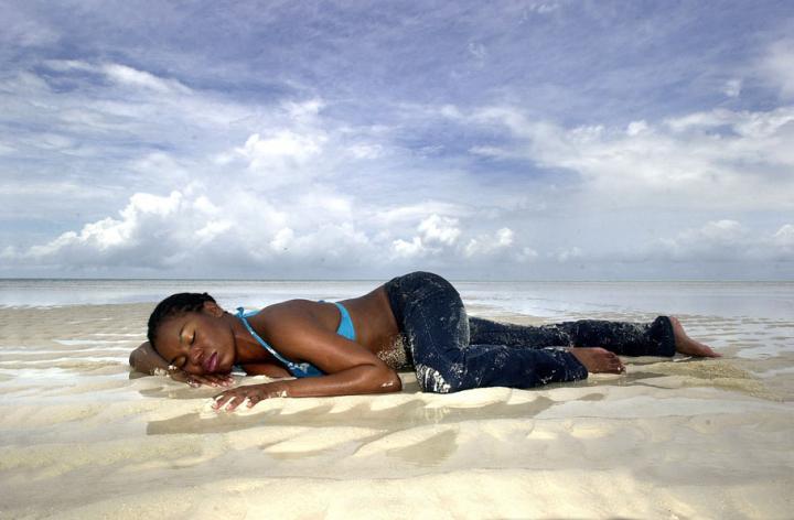 Male model photo shoot of Donald Knowles in Sand bank Acklins, Bahamas