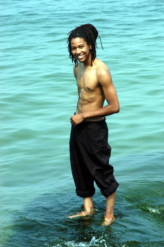 Male model photo shoot of Kahlil in One of the Great Lakes