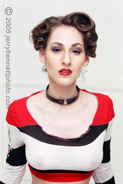 Female model photo shoot of Lauren by Jerry Bennett in jerry's studio, makeup by deigh roxxx