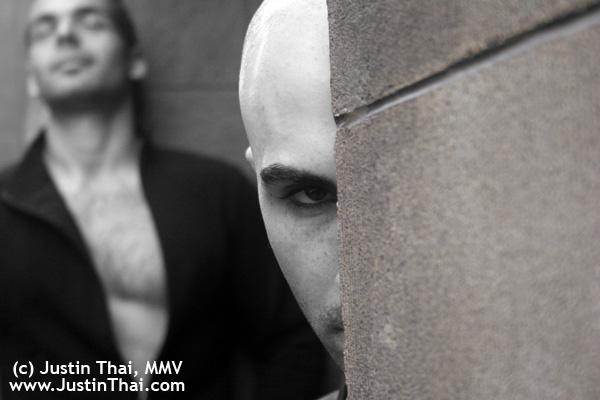 Male model photo shoot of scorpio379 and Luc Bernier by Justin Thai in Old Montreal