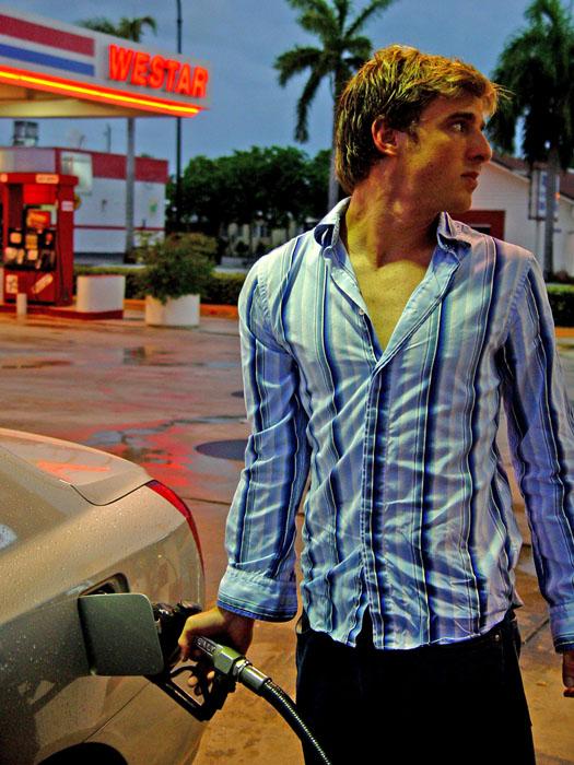 Male model photo shoot of infrasonic in Westar gas station in Ft Lauderdale