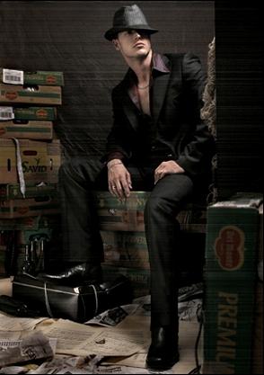 Male model photo shoot of bryn in London, Refresh Magazine 2005