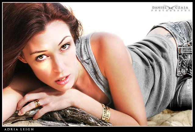 Female model photo shoot of AdriaLeigh in WaimanaloBeach (2-7-06)