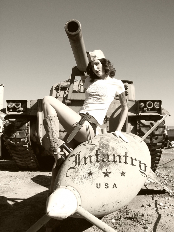 Female model photo shoot of Ariyana in Tankland USA