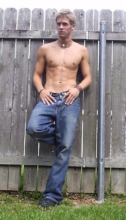 Male model photo shoot of Ryan Hughes in my fence