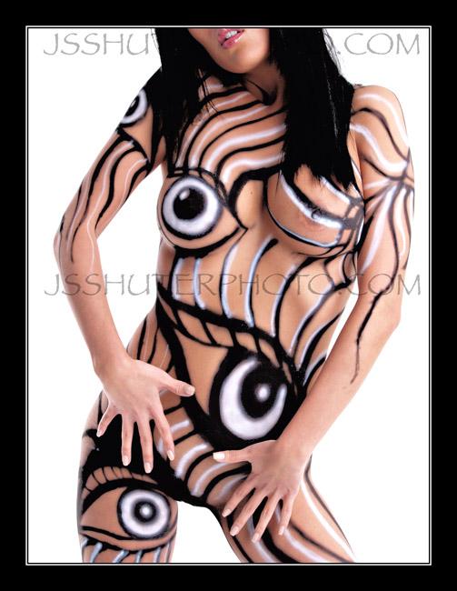 Male model photo shoot of JS Shutter Photography in studio - MA, body painted by Painted Bodies