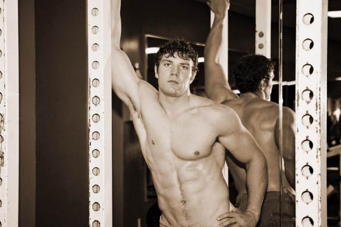 Male model photo shoot of Edward Waite in Gold's Gym, Saint George, UT