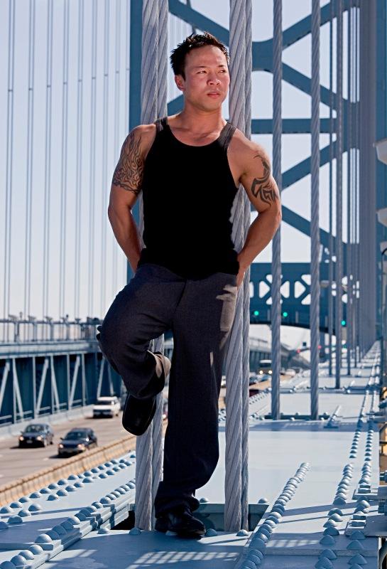 Male model photo shoot of Steven Vona in Ben Franklin Bridge - Philadelphia