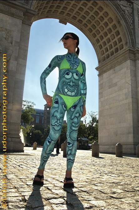 Male model photo shoot of udor by udor in New York, NY, body painted by Andy Golub