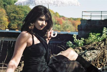 Female model photo shoot of Dark Divine by Sponge Studio in FNS Studios, makeup by Jennifer ReCasino MUA