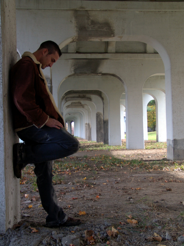 Male model photo shoot of METRO in under a bridge in the metroparks