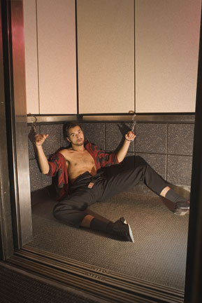 Male model photo shoot of William Dovidio in Elevator