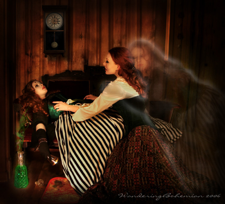 Female model photo shoot of Wandering Bohemian, Autumnsending and Liadhan in For those of you who don't know - Absinthe was commonly referred to as 