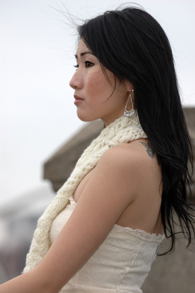 Female model photo shoot of Becky Yuen by Darren Crane in Art Gallery