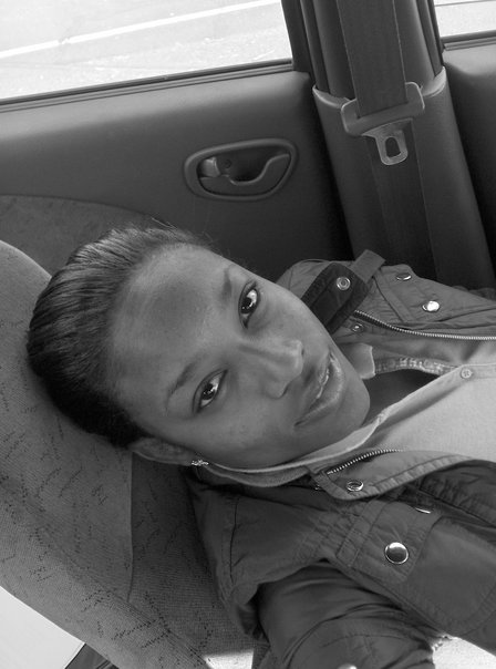 Female model photo shoot of Necoy in my car