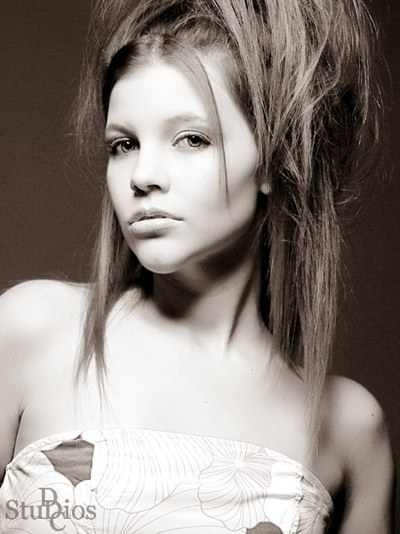 Female model photo shoot of JaimeLeigh by DDC Studios, makeup by DeAnn C