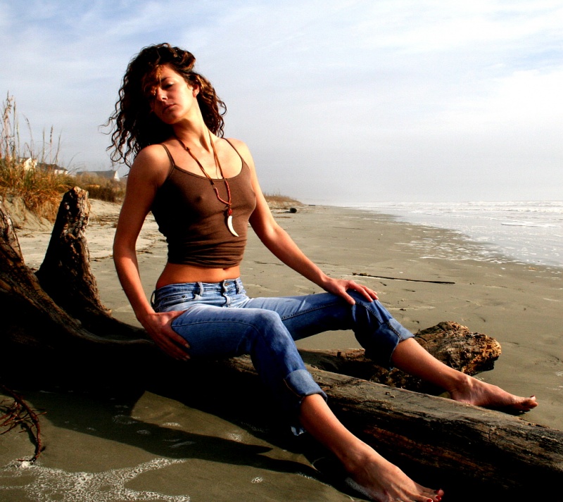 Male and Female model photo shoot of Pixel Studios and Gypsygirl in Isle Of Palms, SC, 12-23-06