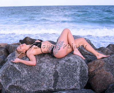 Male and Female model photo shoot of Sanebedlam and Lady Lethe in A beach in Florida