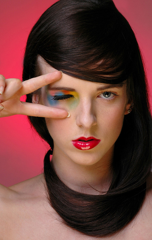 Female model photo shoot of Ambernectar by Titus Powell in Studio, makeup by Sareta Gabriel 