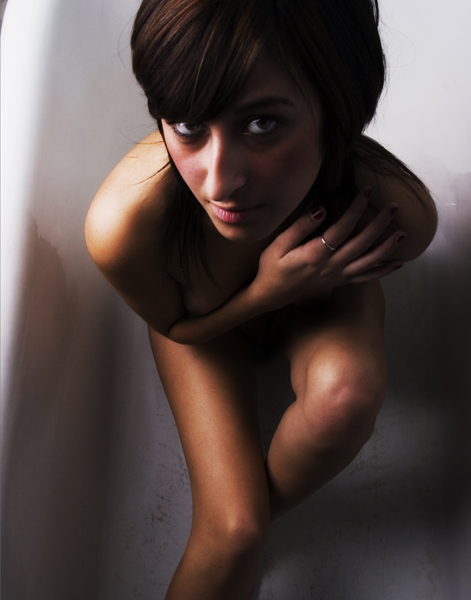 Male model photo shoot of Antler Vier in mi bathtub
