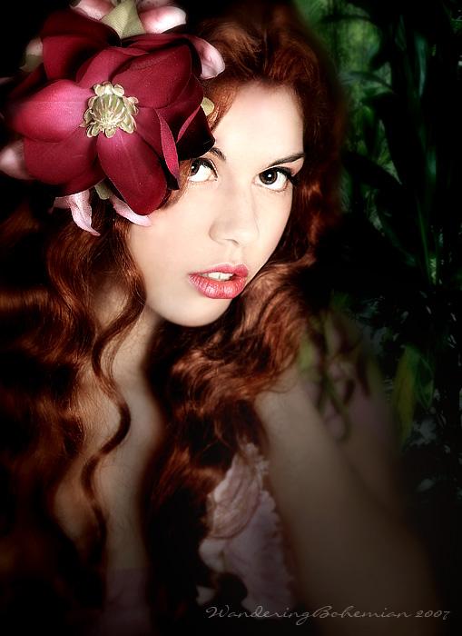 Female model photo shoot of Sable Sin Cyr by Wandering Bohemian, wardrobe styled by Uncle Fezters Flowers, makeup by Aleksandra Ambrozy 