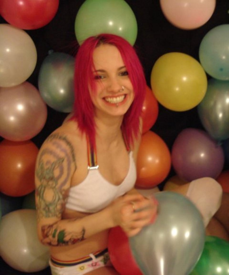 Female model photo shoot of xPiPeRx in Balloon world..