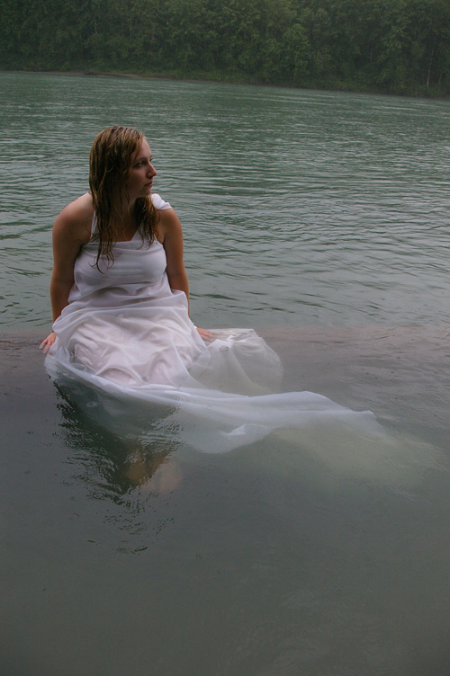 Female model photo shoot of Alisha J in Skagit River Concrete, WA