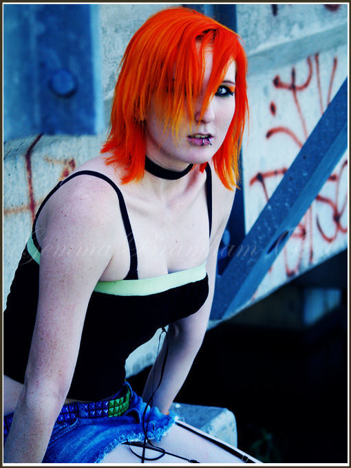 Female model photo shoot of Kitti Monster by PinkieAtCasualtySuede in Under the Traintracks