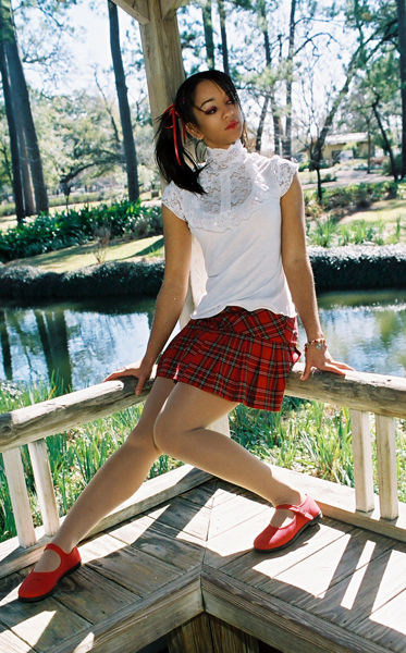 Female model photo shoot of Ryo-sama by Spectral Reflections in Houston's Japanese Gardens, TX