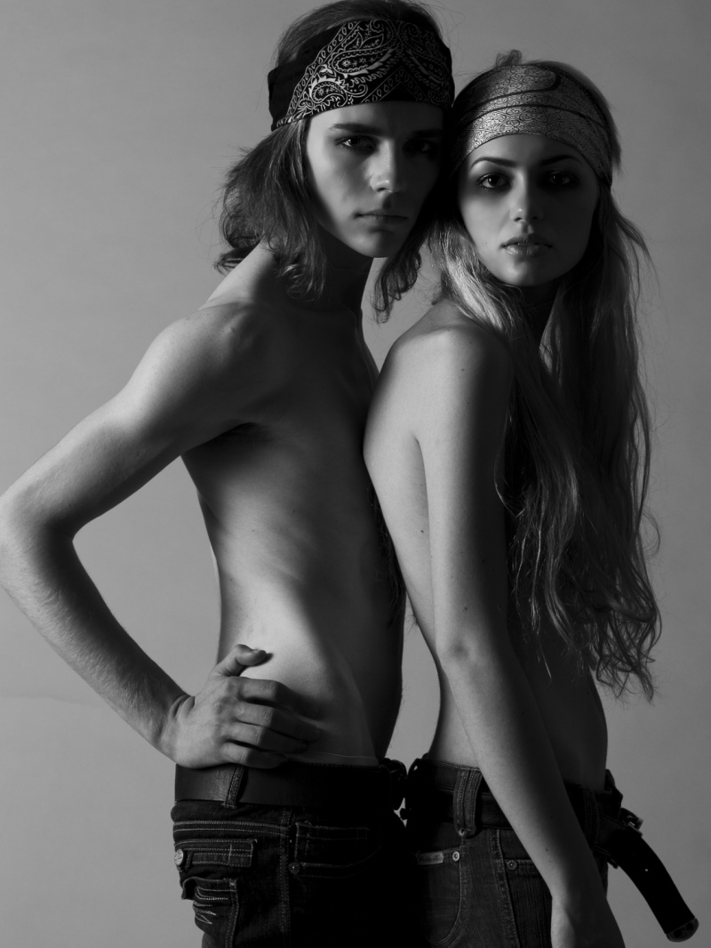 Female and Male model photo shoot of Anastassia sendyk and Charan Andreas by californian, makeup by L G C
