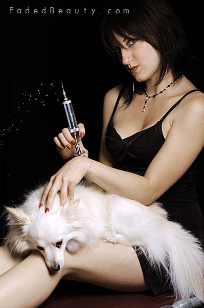 Male and Female model photo shoot of Faded Beauty and Le Petite Chatte Noir