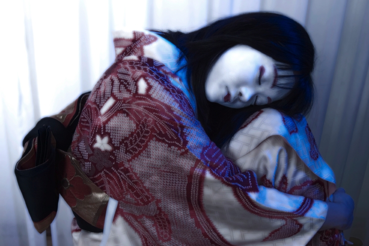 Female model photo shoot of Kitsuke kimono dressing and Ruka by Hayden Phoenix in London, wardrobe styled by Kitsuke kimono dressing