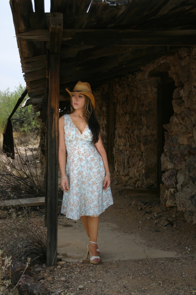 Female model photo shoot of Marie Fernwood by Scottie Devious in Vulture Mine - Wickenberg, AZ