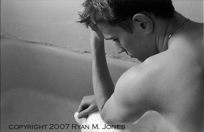 Male model photo shoot of Ryan M Jones in My bathtub