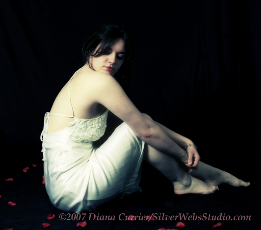Female model photo shoot of Diana Jo and Glow in Silver Webs Studio (Anchorage, AK)