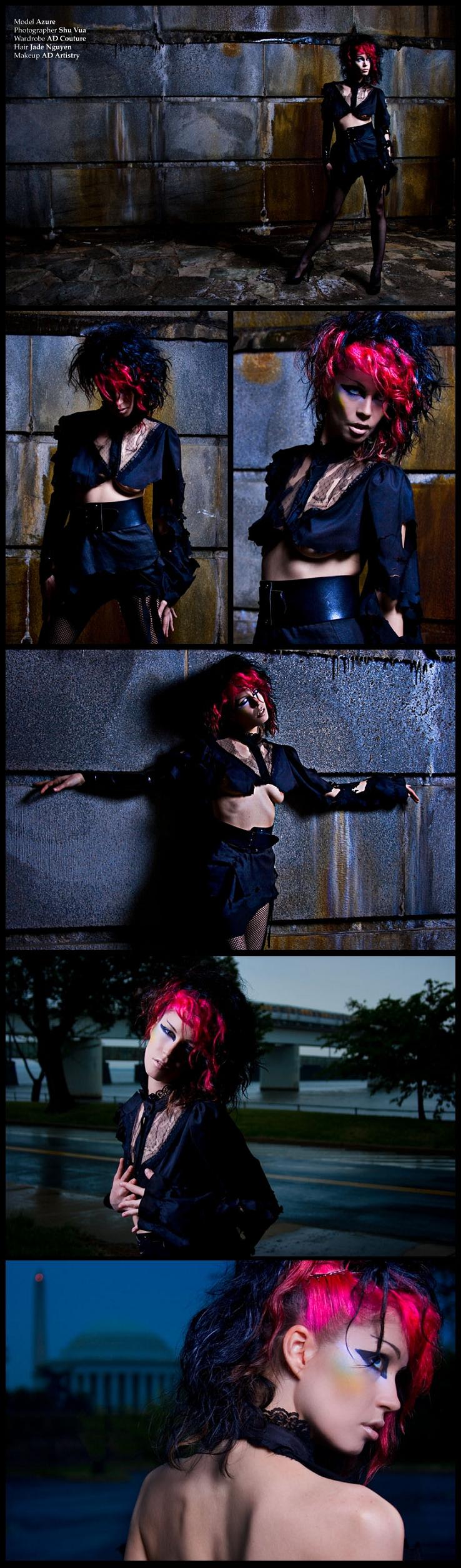 Female model photo shoot of Anna DeMeo and Mz Azure Hecate by Joshuva, wardrobe styled by A_D Styliste