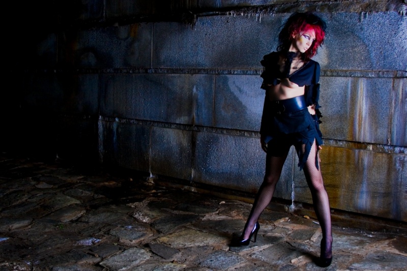 Female model photo shoot of A_D Styliste and Mz Azure Hecate by Joshuva, makeup by Anna DeMeo