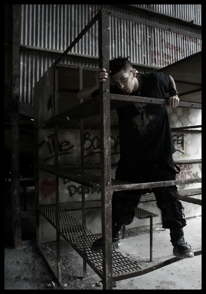 Male model photo shoot of Chris Addams in My secret abandoned factory...