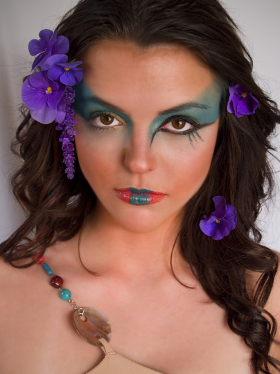 Female model photo shoot of Ashlee J by Danny Dapper in Azusa, CA, makeup by Fabulous Looks
