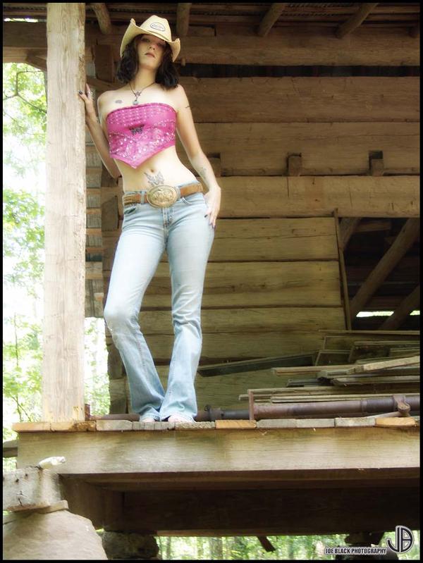Female model photo shoot of TinkerEvil by JoeBlack Art and Photography in Cabin in Lena,MS