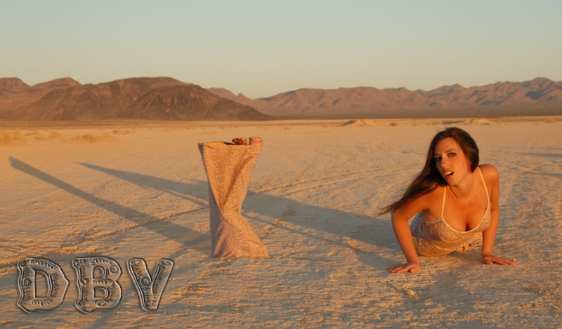 Male and Female model photo shoot of Dale Barber Visuals and Marisa P in Jean Dry Lake