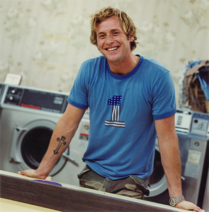 Male model photo shoot of Bruce Hershey in Laundromat Newport Beach, CA