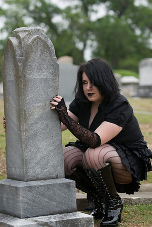 Female model photo shoot of August Masque in Springwood Cemetary, Greenville, SC