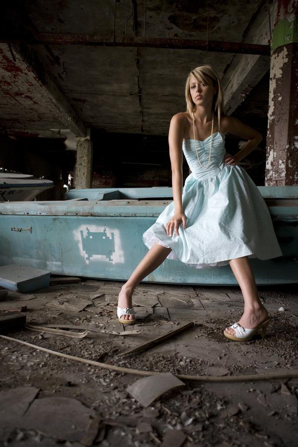 Female model photo shoot of Michelle  Renee in Downtown Detroit