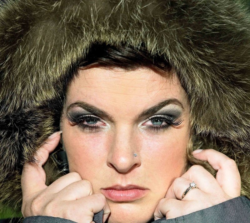 Female model photo shoot of mondazechild by Robert Safko in Belleville, makeup by Daniela Maffia