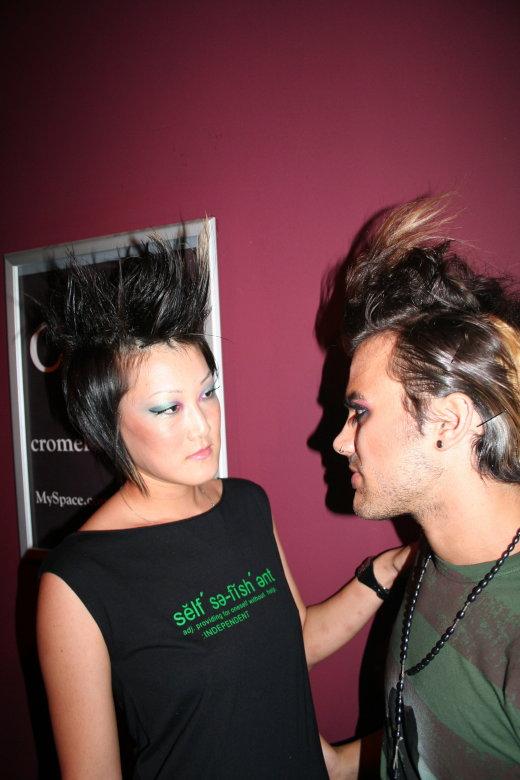 Female and Male model photo shoot of alex Vqz, Jappalino and Anthony Mordente, hair styled by rockstylistchris