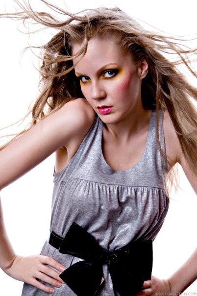 Female model photo shoot of Sarah Jonasson by Gabe Toth, makeup by Habeyah Yusuf