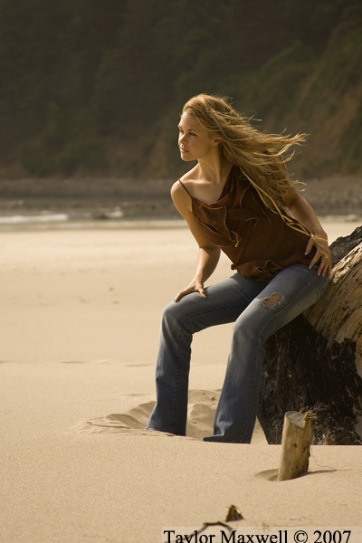 Female model photo shoot of Laurie Branch by Pacific NW Photography in Oregon coast