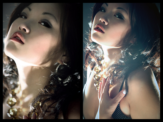 Female model photo shoot of x Jin x in Studmonkey-ville, makeup by Rosela Jaye
